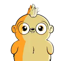 a cartoon of a monkey with a mohawk on his head