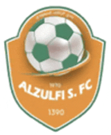 a logo for alzulfi s. fc with a soccer ball on it .