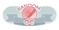 a logo that says random oc with a red ball in the middle
