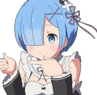 rem from re zero starting life in another world has blue hair
