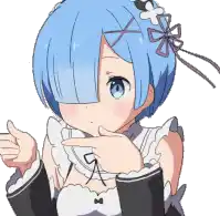 rem from re zero starting life in another world has blue hair
