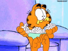 Popcorn Curious GIF - Popcorn Curious Garfield GIFs