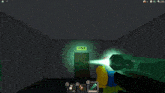 a screenshot of a video game shows a person holding a flashlight in a dark room