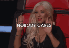 No One Cares GIF - No One Cares Nobody Cares Christina Aguilera GIFs