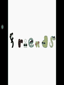 a drawing of the word among us with a snake in the middle