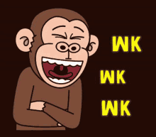 Hahaha Wk Wk Wk GIF - Hahaha Wk Wk Wk Monkey GIFs