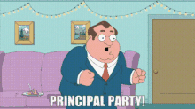 Family Guy Principal Shepherd GIF - Family Guy Principal Shepherd Principal Party GIFs