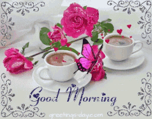 good morning coffee roses