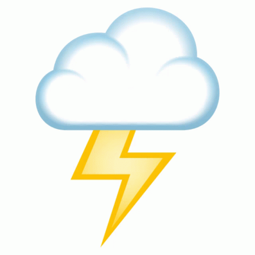 Cloud With Lightning Nature Sticker - Cloud With Lightning Nature ...