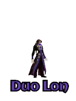 a video game character is surrounded by skulls and the name duo lon is on the bottom
