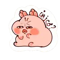 a sticker of a cartoon character with the words ua jco written on it