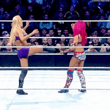 Sasha Banks Kicks GIF - Sasha Banks Kicks Charlotte Flair GIFs