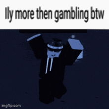 a picture of a man in a suit and tie with the words illy more then gambling btw on the bottom