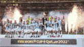 Lionel Messi Lifting The World Cup Trophy GIF - Lionel Messi Lifting The World Cup Trophy Argentina GIFs