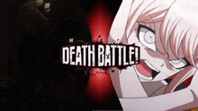 a picture of a girl with the words death battle on the bottom