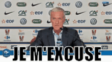 Je M'Excuse GIF - Didier Deschamps Je Mexcuse Mexcuser GIFs