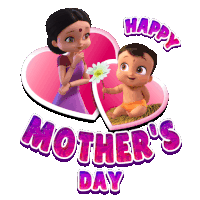 Happy Mother'S Day Bheem Sticker - Happy Mother'S Day Bheem Mighty Little Bheem Stickers