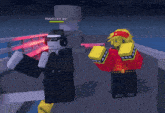 two roblox characters are standing next to each other and one has the name traveller art