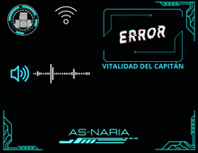 the word error is on a black screen