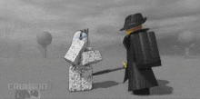 two roblox characters standing next to each other with the words cruulton in the corner