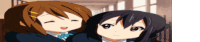 a couple of anime girls are standing next to each other