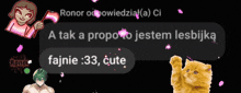 a screenshot of a chat with ronor and fajnie 1:33 cute