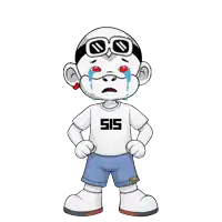 a cartoon character wearing a shirt that says sis