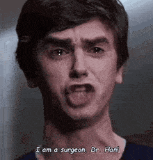 a man is making a funny face and says i am a surgeon dr. han !