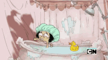 a cartoon character is wearing a surgical cap and has a surprised expression on his face .