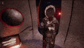 a video game screen shows a soldier with a sniper rifle aiming at a target