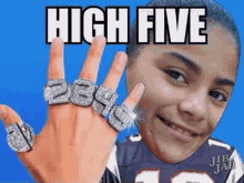 High Five Fingers GIF - High Five Fingers Rings GIFs