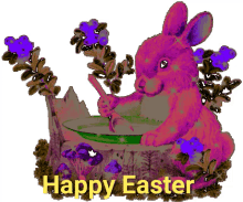 easter bunny happy