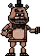 a pixel art drawing of freddy fazbear from five nights at freddy 's