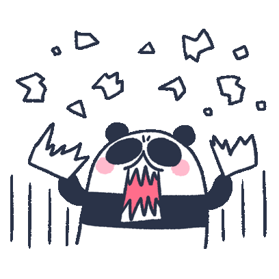 Panda Tear Sticker - Panda Tear Angry Stickers
