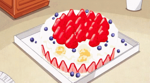 anime cake gif