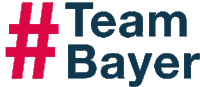 a logo for team bayer with a hashtag