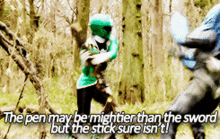 Power Rangers Jake Holling GIF - Power Rangers Jake Holling The Pen May Be Mightier Than The Sword GIFs