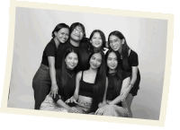 a group of young women posing for a photo