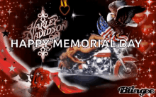 Happy Memorial Day Harley Davidson GIF - Happy Memorial Day Harley Davidson American Flag GIFs
