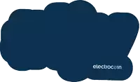 a blue sticker that says #tjv and electrocoin