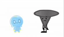a cartoon character is giving a thumbs up next to another cartoon character