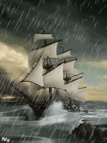 Ship Pirate Ship GIF - Ship Pirate Ship Storm GIFs
