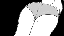 a black and white drawing of a woman 's butt with the words $booty on it