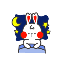 White Rabbit Sticker - White Rabbit Tired Stickers