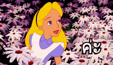 ค่ะ ทุ่งดอกไม้ GIF - Alice In Wonderland Flower Field Yes GIFs