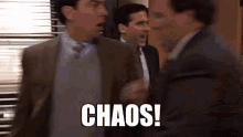 Chaos Bei Dunder Mifflin GIF - Chaos The Office Michael Scott GIFs