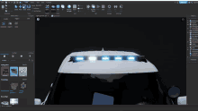 a computer screen shows a police car with a light on top of it