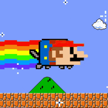 Mario Pixel GIF - Mario Pixel Rainbow GIFs