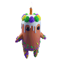 a cake with sprinkles and a candle on top of it