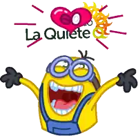 a cartoon of a minion covering his eyes with his hand and the word la on the bottom